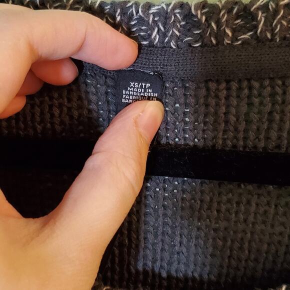 Design Lab by Lord & Taylor Gray Heathered Mixed Knit Pullover Sweater Size XS - Picture 9 of 10